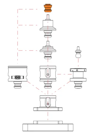 M-2660-4016 Палец установочный со сквозным отверстием, 40 мм