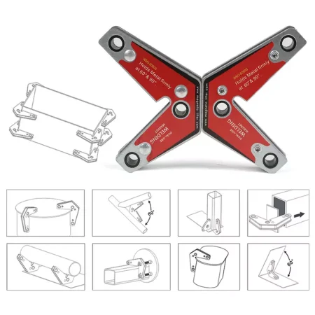 MPH-6090S Двухсторонний магнитный фиксатор для сварочных работ, усилие 17 кг