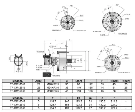 TF-CM105-S Гидравлический приводной цилиндр