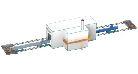 Проходной окрасочно-сушильный комплекс (с напольным конвейером)