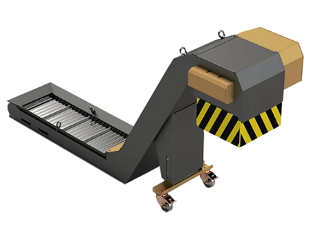 Стальной гусеничный конвейер для транспортировки стружки. Серия IVT-A-B001