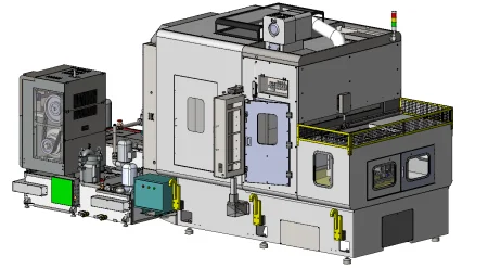 HPJ-LM Двухкамерный водоструйный станок высокого давления для снятия заусенцев с ЧПУ