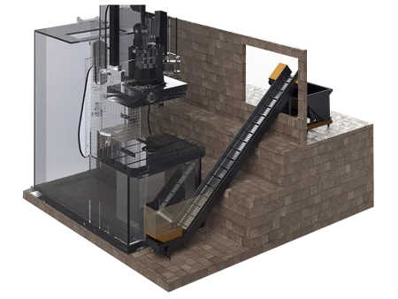 Пресс-конвейер для заусенцев. Серия IVT-A-A005