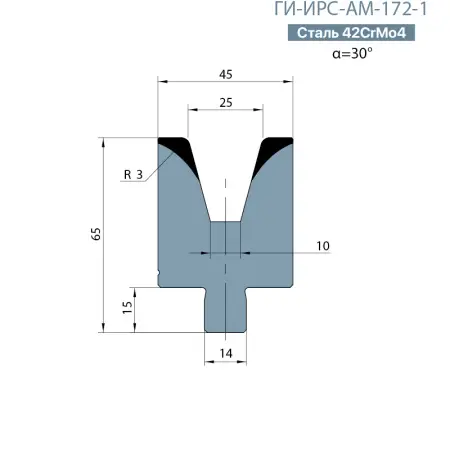 Матрица-вставка Promecam/Amada  ГИ-ИРС-АМ-172-В