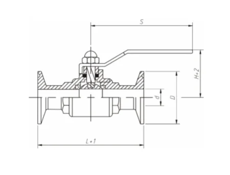 Шаровой кран с прямым зажимом (литой) (размер 1")