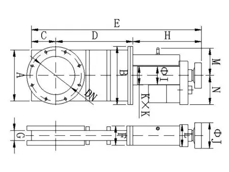 Шиберный затвор высоковакуумный. Электромеханический Фланец CF250 нержавеющая сталь.