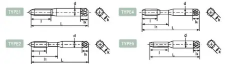 Метчик со спиральными канавками DLSFT201