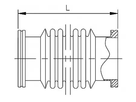 Сильфонный шланг гибкий ISO63, L = 150