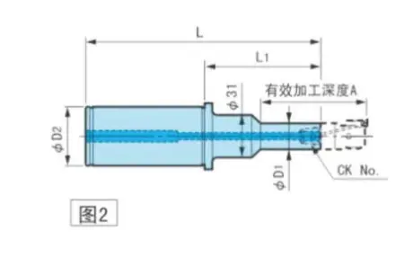 Хвостовик для расточной головки ST32-CK2-100
