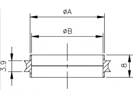 Центрирующее кольцо KF40 с сеткой и О-кольцом. Наличие внешнего кольца - нет