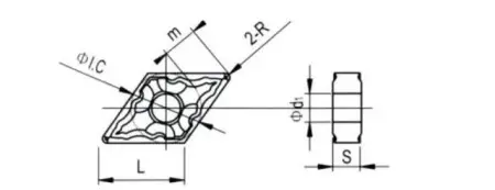 Твердосплавная токарная пластина DNMG-150408-LH