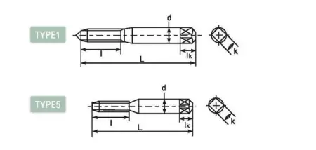 Метчик со спиральными канавками и длинным хвостовиком DLLS-SFT803