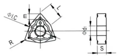 Твердосплавная токарная пластина WNMG 080408-LH