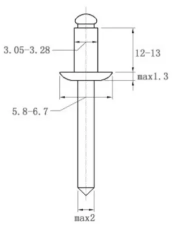 Заклёпка вытяжная 3,2х12,0 Алюминий_Сталь стандартная головка DIN 7337