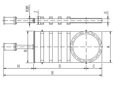 Шиберный затвор высоковакуумный. Пневматический Фланец ISO-F500 нержавеющая сталь.