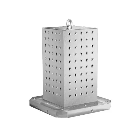 M-1550-700350M12 Стойка четырехсторонняя с отверстиями, шаг растра 50±0,02 мм