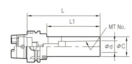 Держатель с конусом морзе HSK 63A-MTA4-165