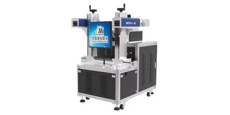 8-позиционный оптоволоконный станок лазерной маркировки лампочек с двойной головкой MF20-L-B