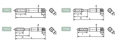 Метчик твердосплавный со спиральными канавками DLOT-LPOT502