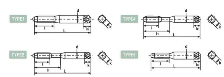 Метчик заостренный со спиральными канавками DLPOTU362