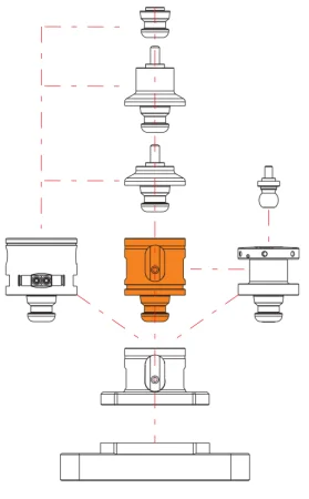 M-2630-80125 Модуль удлинительный для 5 осевой обработки, 80 мм