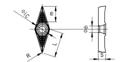 Твердосплавная токарная пластина VBGT-130308-LH