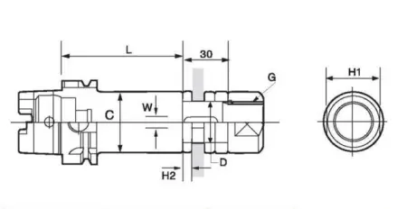 Боковой держатель HSK 63A-SCA31.75-90