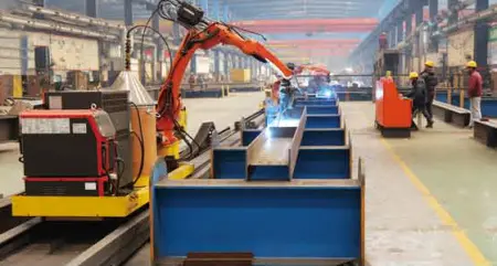 Напольный роботизированный сварочный комплекс рельсового типа