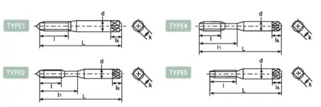 Метчик твердосплавный с прямой канавкой DLOTTT201