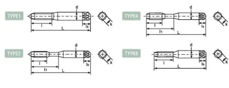 Метчик твердосплавный со спиральными канавками DLOT-POTU243