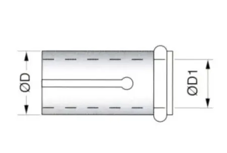 Цанга с ударопрочной оправкой из вольфрамовой стали DBJ 16-14