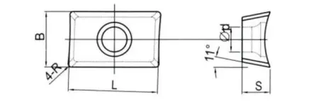 Твердосплавная фрезерная пластина APHX-100304FR-LH