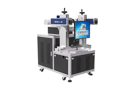 8-позиционный оптоволоконный станок лазерной маркировки лампочек с двойной головкой MF20-L-B