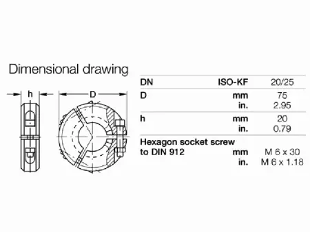 Хомут трехсекционный KF20-25 усиленный