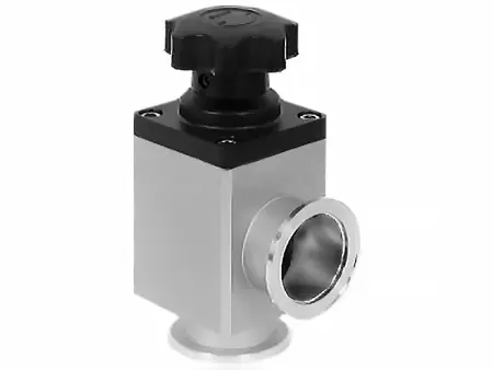 Клапан вакуумный угловой  GD-J25B KF25 Ручной уплотнение - Сильфонное материал - Алюминий