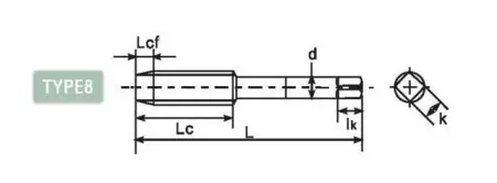 Метчик твердосплавный со спиральными канавками, трубная резьба DLOT-SPT381