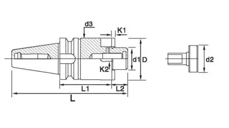 Держатель торцевой фрезы BT50-FMA31.75-150BG