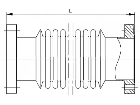 Сильфонный шланг CF150, L = 2000