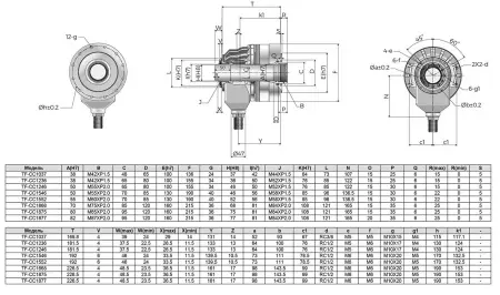 TF-CC1552 Гидравлический приводной цилиндр с открытым центром