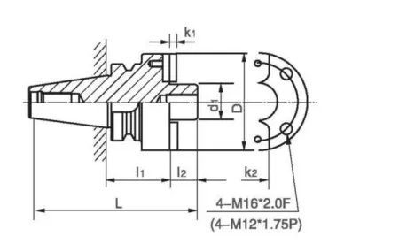 Держатель торцевой фрезы BT50-FMB22-200