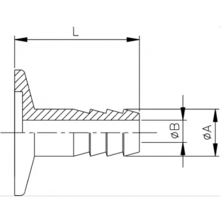 Штуцер KF16-20 нержавеющая сталь 304