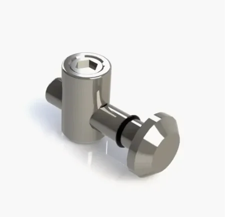 Быстрый соединитель встроенного типа для алюминиевых профилей М8, паз 8, с круглой шляпкой, ALF-FCM8-10/C