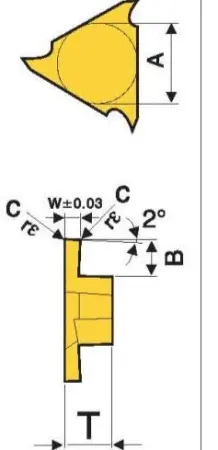 Твердосплавная сменная пластина GB43R/L-250-2