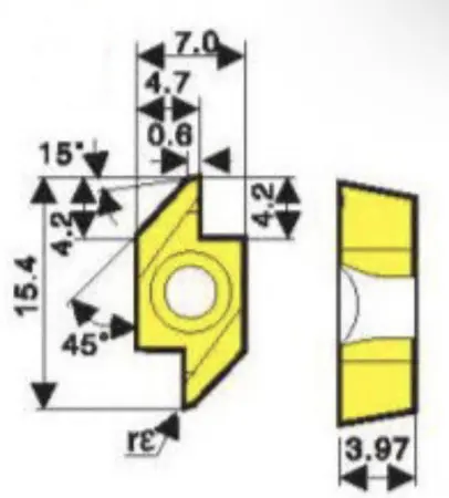 Твердосплавная сменная пластина ABW-23R5005