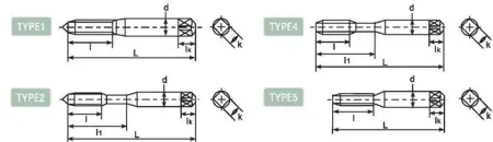 Метчик твердосплавный с прямой канавкой и длинным хвостовиком DLLS-OTT2403