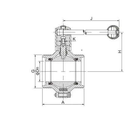 Дисковый клапан с резьбой (DIN) (размер DN100)