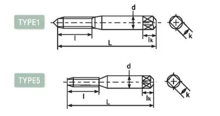 Метчик с прямой канавкой и длинным хвостовиком DLLS-HT101