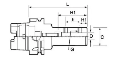 Держатель торцевой фрезы с боковым замком HSK 63A-SLA25-115