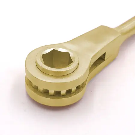 Ключ 12-гранный накидной с трещоткой искробезопасный AL181-17