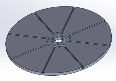 Планшайба для станка/позиционера, диаметр 1200 мм, материал Al 7505